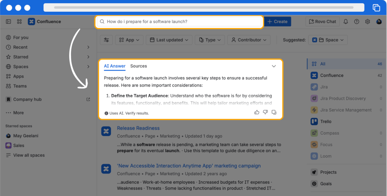 Atlassian Intelligence direkt im Confluence-Editor