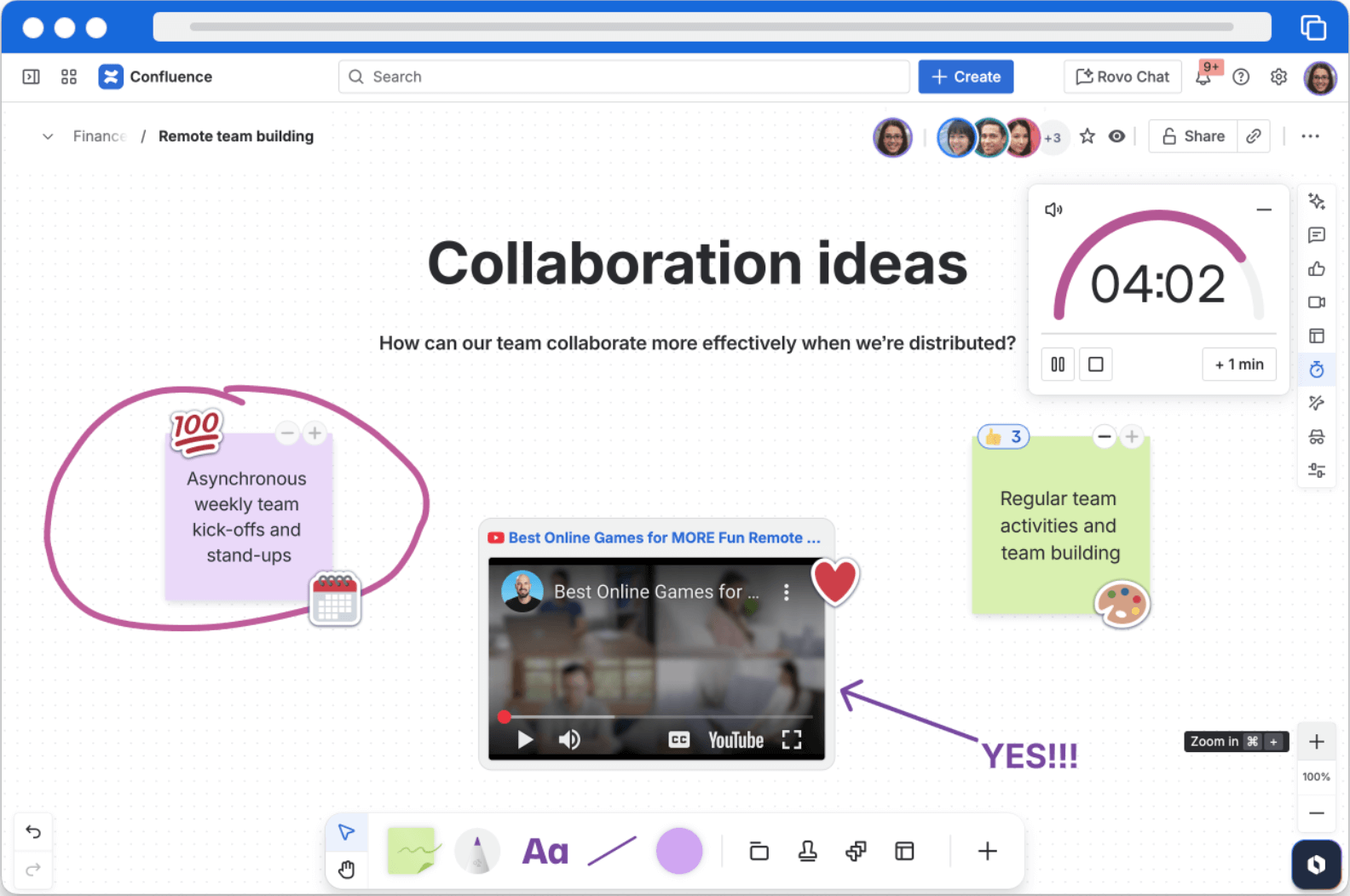Whiteboard in Confluence Cloud