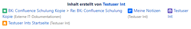 Macro „Inhalt nach Benutzer“ mit einer Liste der von einem Benutzer erstellten Inhalte