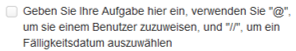 Aufgabenliste mit Fälligkeitsdatum und Zuweisung in Confluence