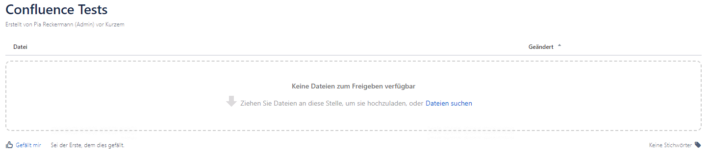 Excel-Datei über die Schaltfläche „Datei suchen“ in Confluence hochladen