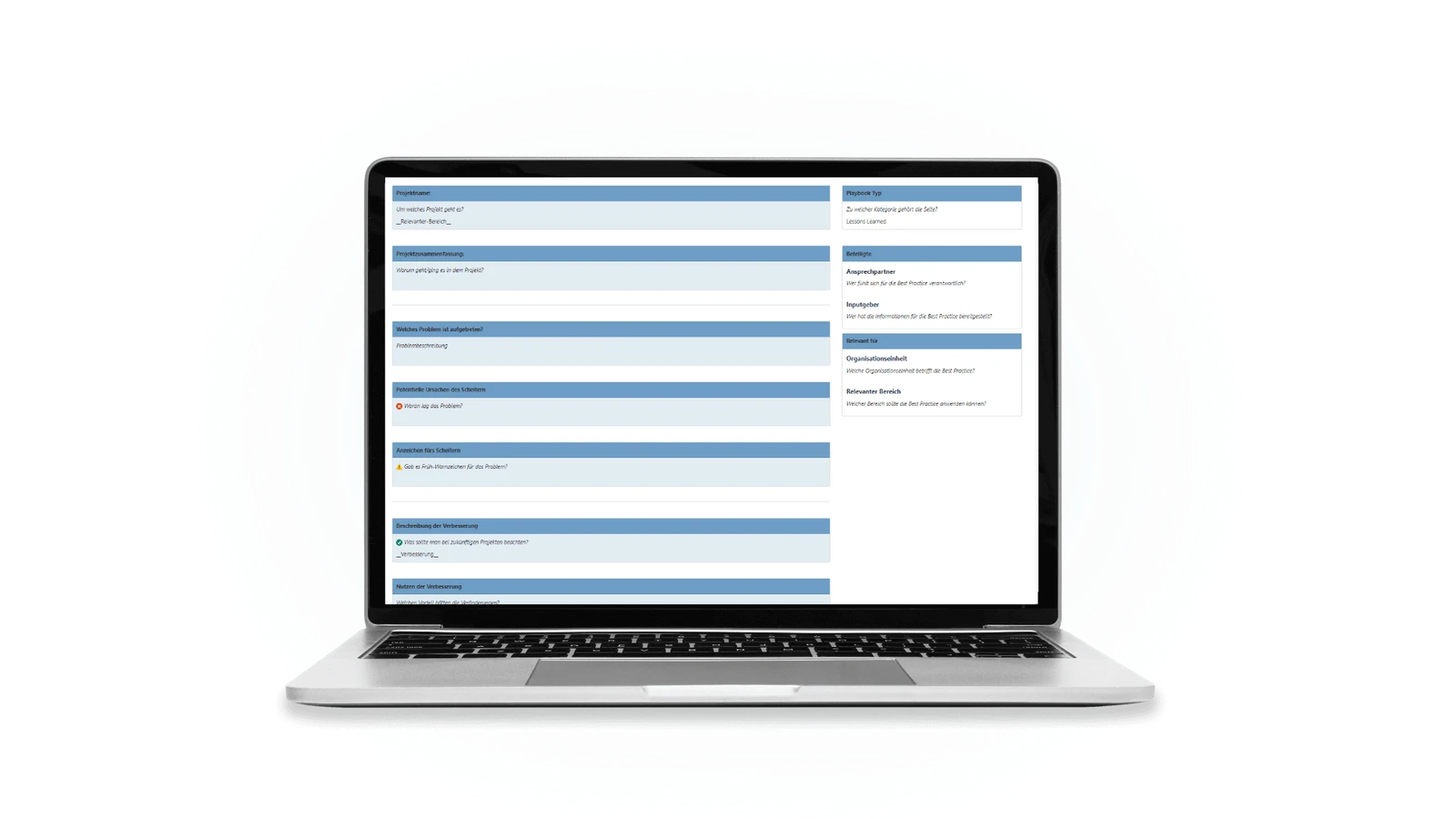 Confluence-Vorlage „Lessons Learned