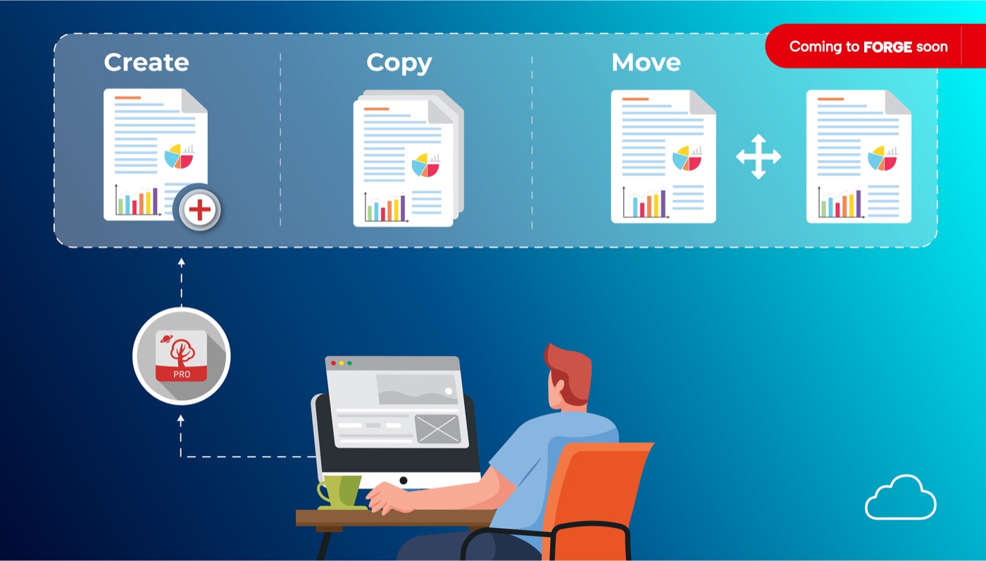 Page Tree Creator Pro: die drei Aktionen Create, Copy und Move für Seitenbäume